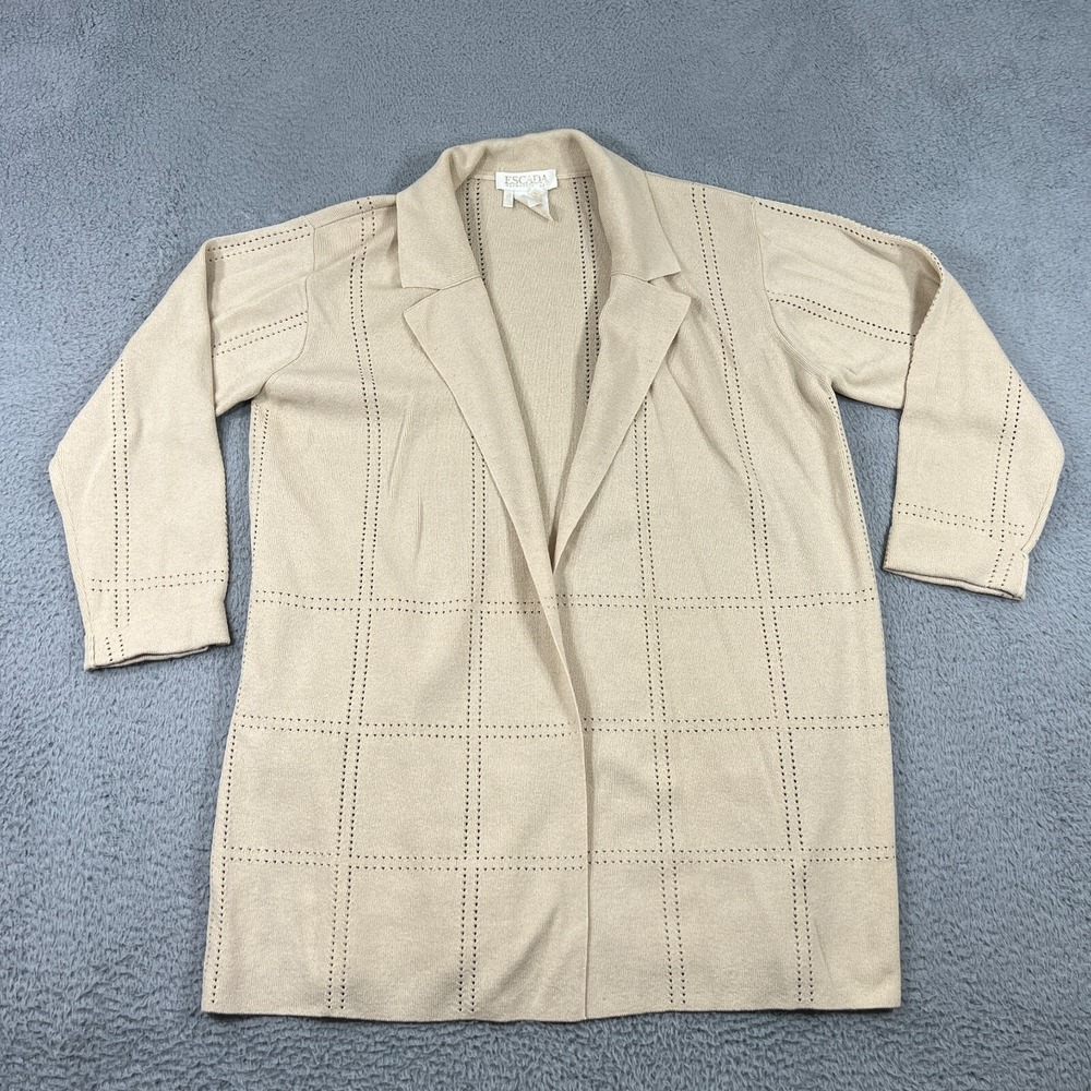 Escada Margaretha Ley Womens Long Sleeved Cream Size 44